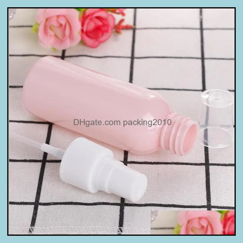 50ml Sanitizer Spray Bottle Empty Hand Wash bottles Emulsion PET Plastic Mist Sprayer Pump Containers for Alcohol