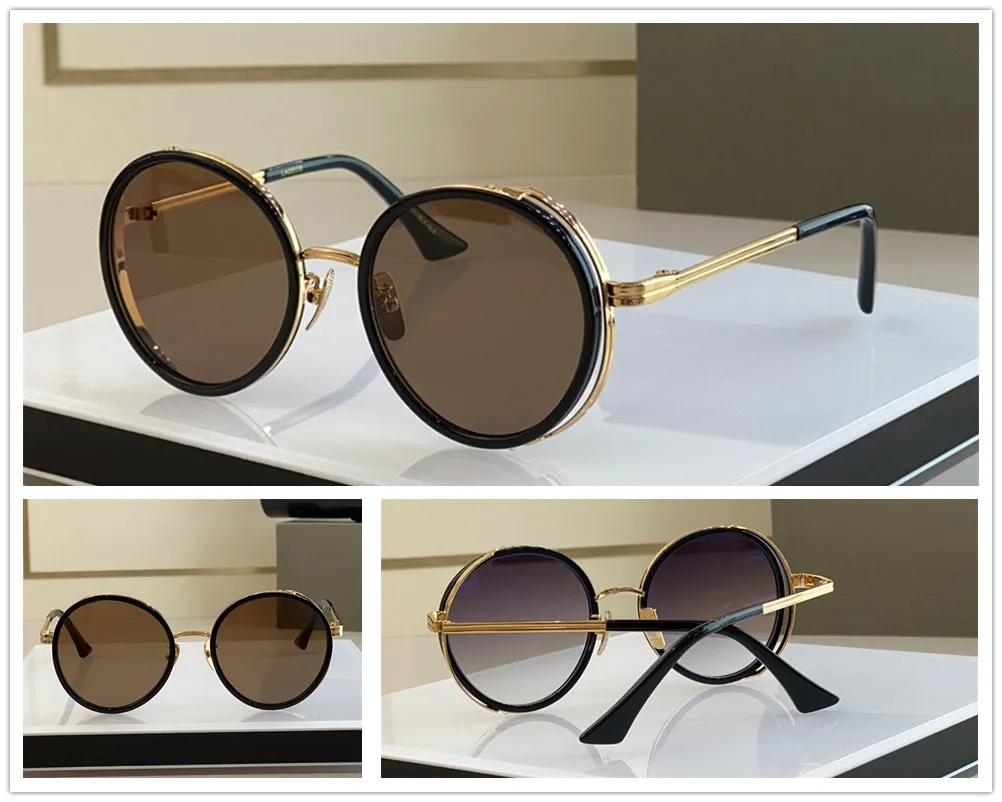 Дизайнерские солнцезащитные очки для женщин, модный брендовый стиль, женские винтажные солнцезащитные очки в стиле ретро, металлические круглые женские очки в золотой оправе, линзы UV 400 532