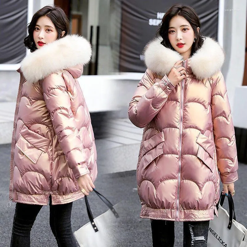 Thickened Shiny Down Parka Warm Jackets For Women For Women Cotton Padded Autumn Winter 2022 Collection JLY8108 Luci22 From Lucianarose 33.14 DHgate.Com