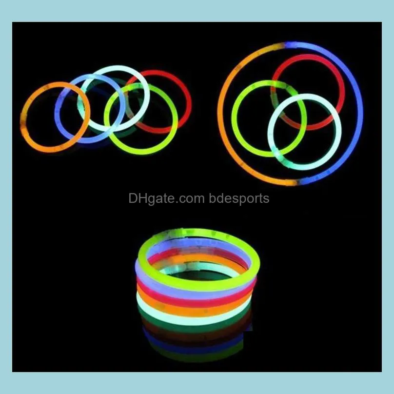 Glow Sticks Bulk Party Supplies - Glow In The Dark Fun Party Pack With 8 Glowsticks And Connectors For Bracelets And Necklaces For