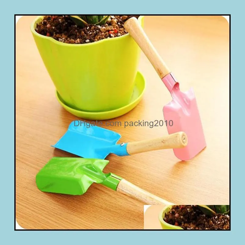 mini gardening shovel colorful metal small garden hardware tools digging kids spade tool zwl256