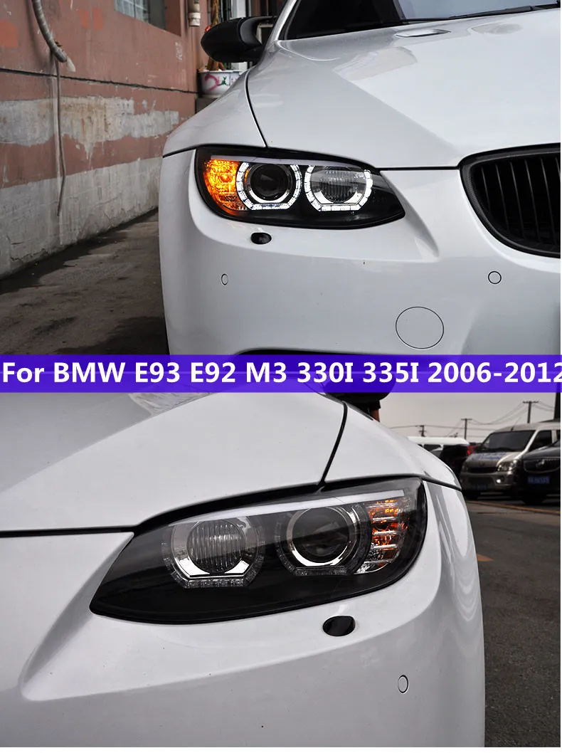 luci lente bifocale abbaglianti per BMW E93 M3 faro a LED 2006-2012 E92 330I 335I angelo occhio LED indicatore di direzione
