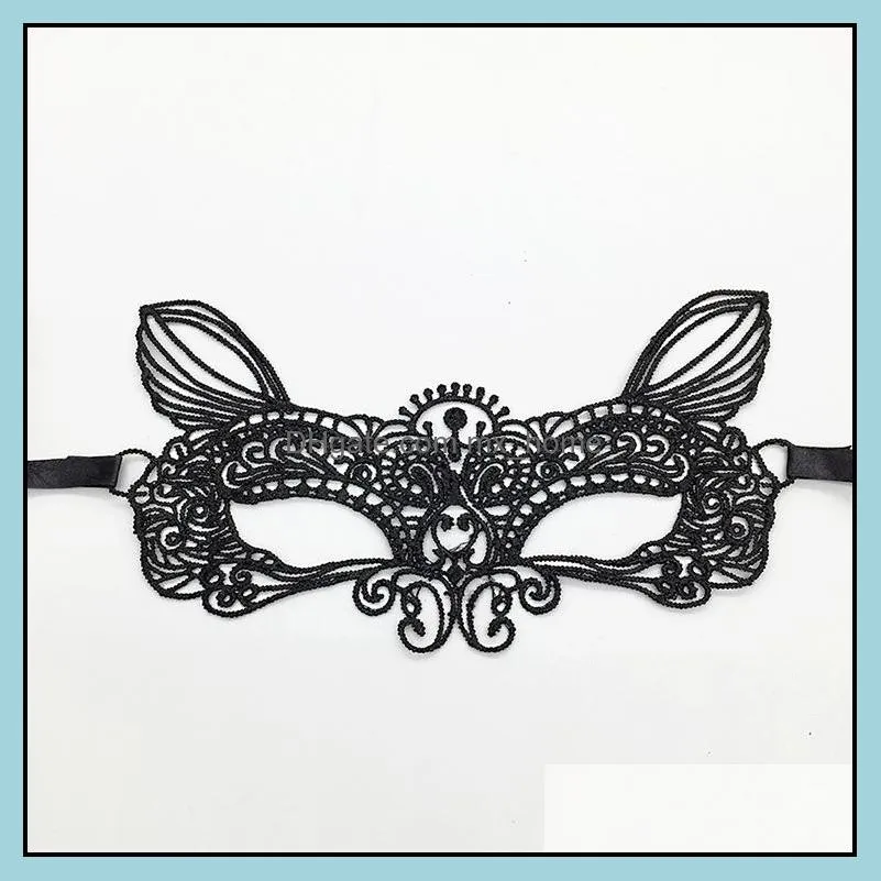 Sexy Lovely Black Lace Halloween masquerade masks Party Masks Venetian Party Half Face Mask For Christmas