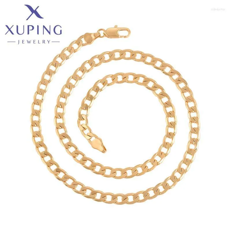 Chaînes Xuping Bijoux Vente D'été Plaqué Or Chaîne De Mode Collier En Promotion Pour Hommes Femmes ZBN418N3Chains Sidn22