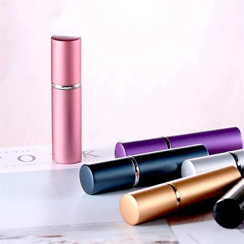 5 Aluminium Perfume Bottle ML Portable Refillable Glass Perfume Bottle Aluminum Sprayer Empty Cosmetic Vial Perfume Atomizer Travel