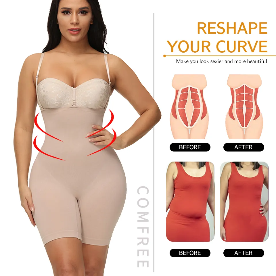 Full Body Shaper for Women Tummy Control Shapewear Waist Trainer  Compression Girdle Thigh Slimmer Bodysuit for Women Under Dress