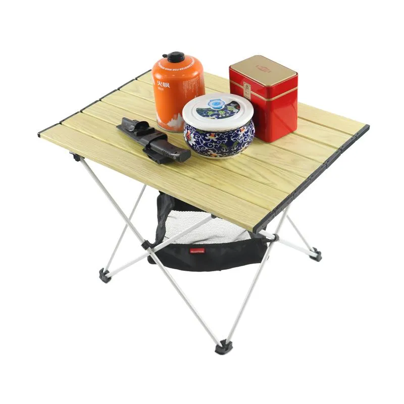 Table de pliage de meubles de camp et alliage de camping portable en aluminium en alliage pliable compact ultraliers imperméable