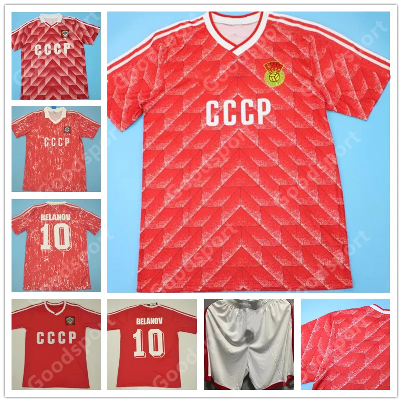 86 88 89 90 Retro USSR CCCP Sovjetunionen Fotbollströjor Igor Belanov MASCITTI Bobrov BLOKHIN Buryak Chislenko Gavrilov Ivanov Zavarov Fotbollströjor Dasaev-shorts A