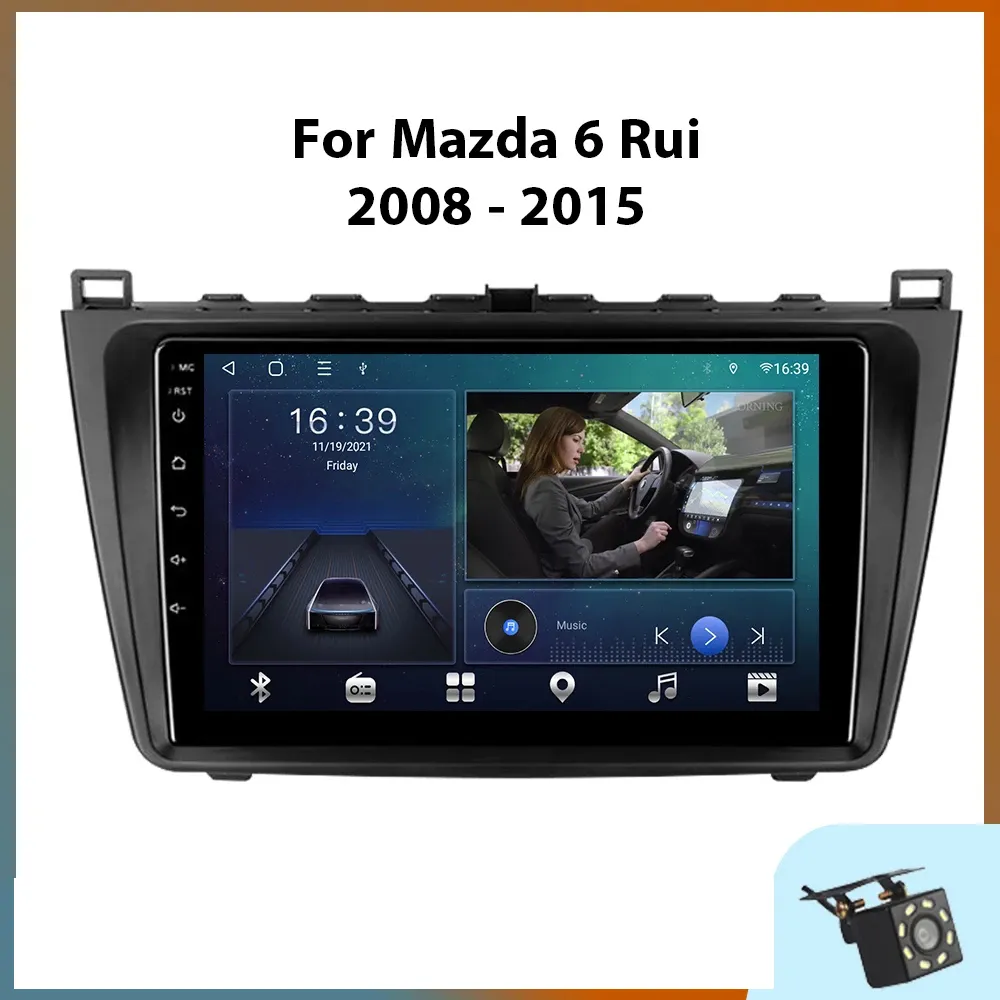 Mazda 6 2008-2015 지원 SWC DVR OBD WiFi Mirror Link의 Android 10 자동차 라디오 멀티미디어 비디오 플레이어 GPS