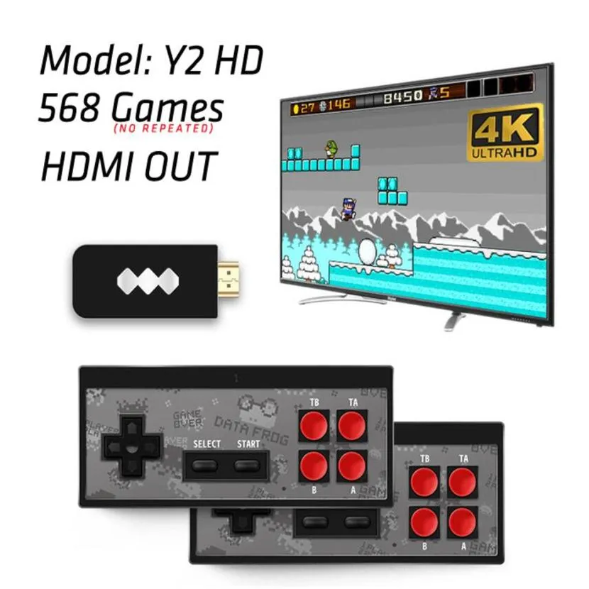 4K HDMI Video Game Console Built in 568 Classic Games Mini Retro Console Wireless Controller HDMI Output Dual Players290w