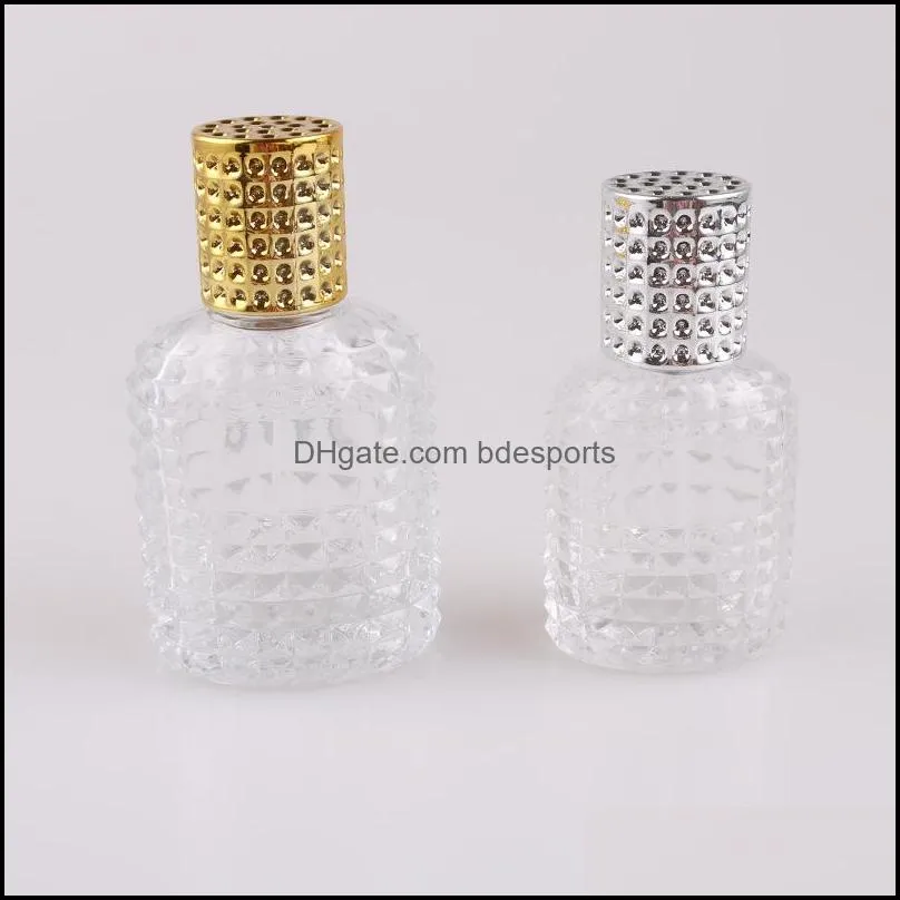 wholesale 30ml 50ml pineapple bottle dotted transparent glass perfume dispensing empty bottle spray bottle