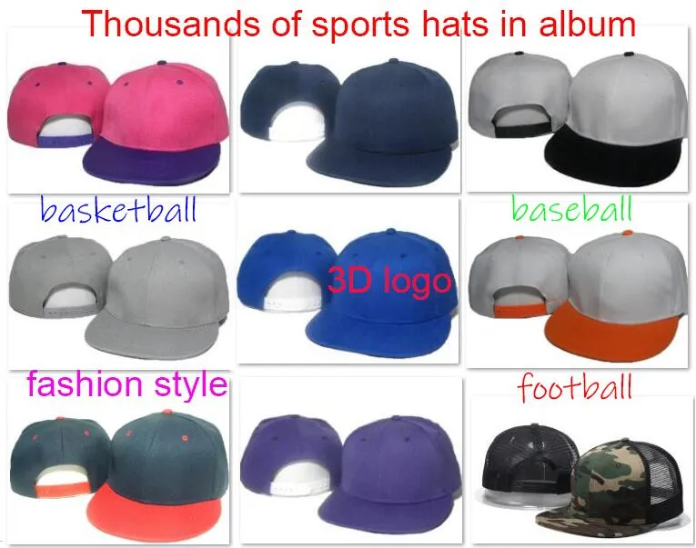 Snapbacks Hatt Hip Hop mode justerbar Hattar Herr Kepsar Dam Boll fotboll basket baseball Toppkvalitet Snapback kepsar