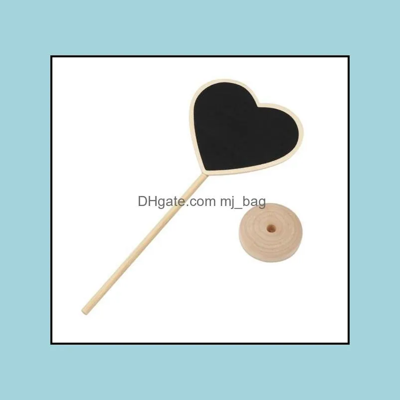 rectangle heart shaped wood mini vintage chalkboard place card holder stand for dessert table wordpad message board holder clip for