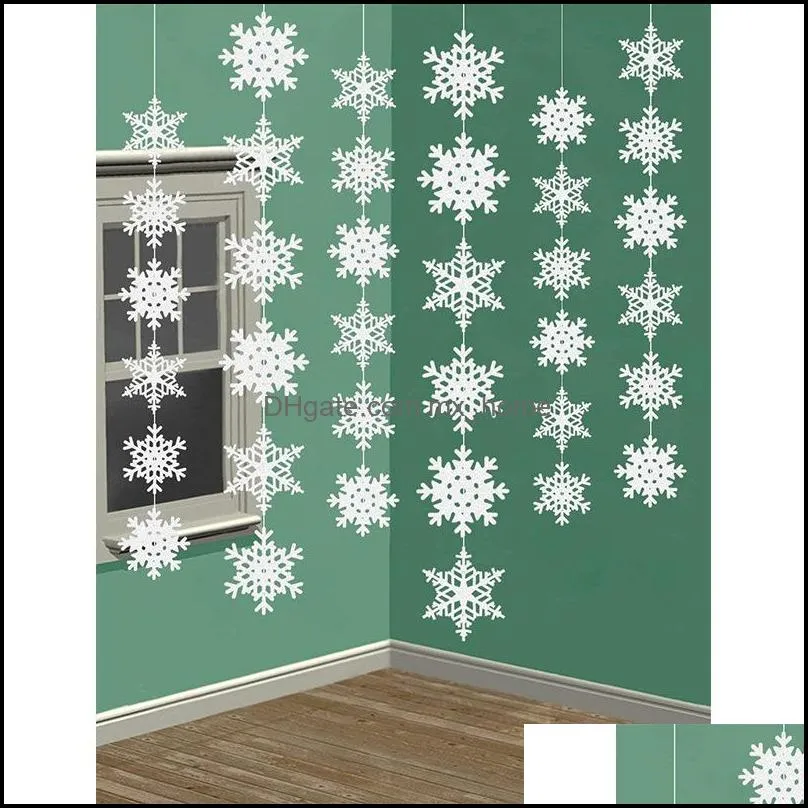 romantic snowflake curtain outdoor decoration for home navidad garlands christmas decor xmas wy1386