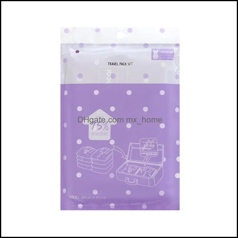 Storage Bags Hand Rolling Vacuum Compression Bag Border Foldable Compress Dhjhe