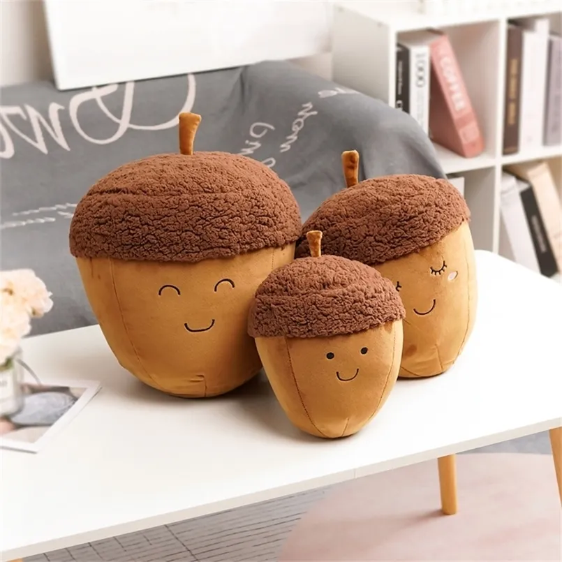 Lovely Acorn Shape Throw Pillow, Kids Room Decorative Nuts Family Cushion, Chestnut Egg Family Soft Pillow Sofa Cushions 220402