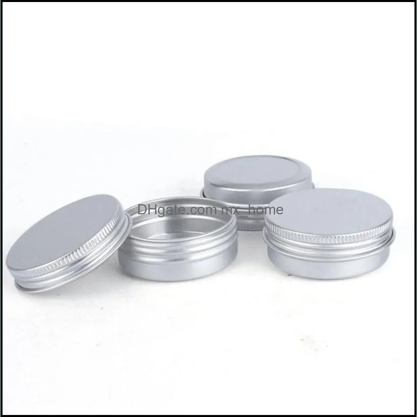Aluminum Silver Box Tin Metal Storage Containers with Screwtop Lids for DIY Beauty Cosmetics Accessories Travel Multy Size