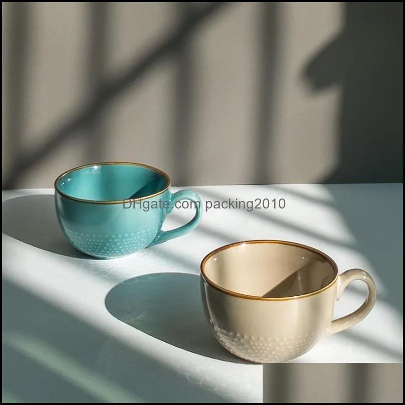 mugs japanese retro ceramic cup simple creative mug with souvenir couple water coffee big breakfast food container