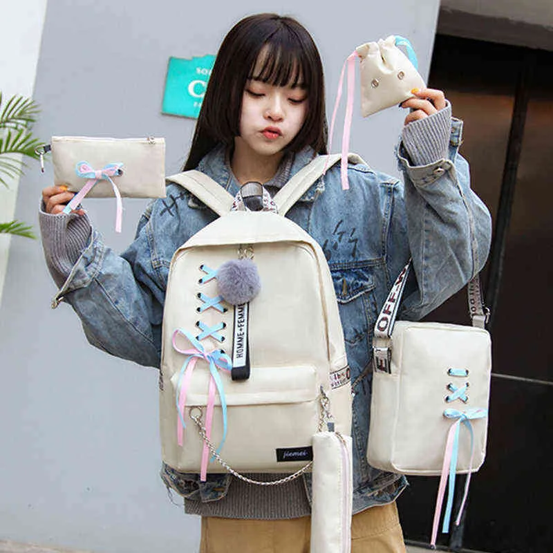 Bolso Mochila De Hombro Coreano Para Mujer