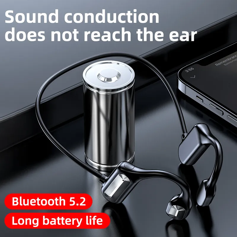 New Bone Conduction Earphones Sport Running Waterproof Wireless Bluetooth-compatible Headphone With Microphone Support