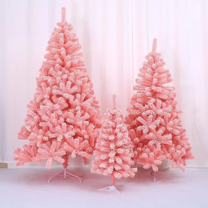 Kerstdecoraties kamer decor boom roze pvc simulatie ornamenten eenvoudige diy woondecoratie geschenken