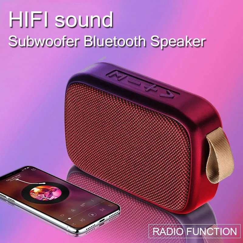 Haut-parleur sans fil Bluetooth Mini Subwoofer Support Carte TF Petit lecteur de radio Support audio de sport portable en plein air 16 Go