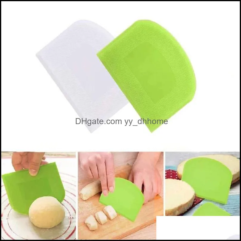 baking & pastry tools 6pcs dough scrapers bowl scraper flexible cutter plastic bench for kitchen cooking cake fondant icing bread