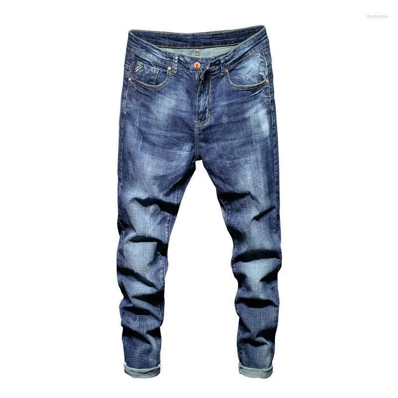 Mens Jeans Fashion Casual Style Straight Slim Large Size Asian 28-40 Drak22