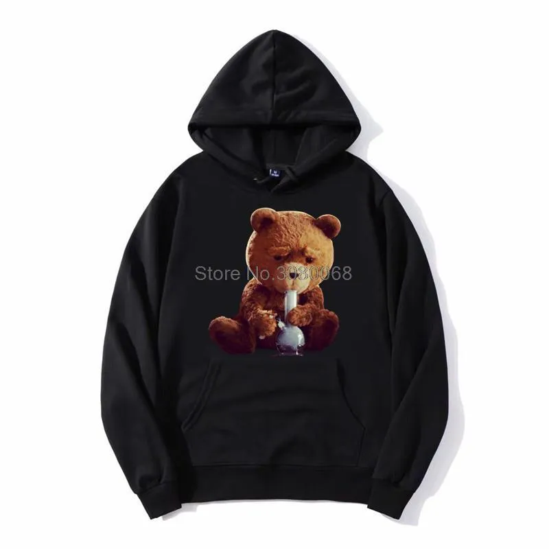 Sweats à capuche masculins ted Bear Smoking Bong Sweat à capuche Unisexe Men Sweat-shirt à capuche