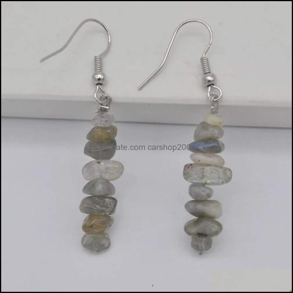 handmade irregularity labradorite stone beads gem earrings for women wedding part gift jewelry