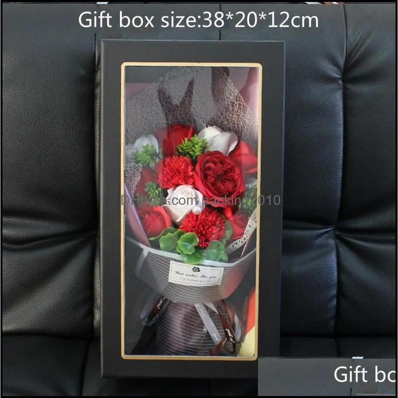 party favor flowers bouquets carnation roses soap bouquet gift boxes mothers valentines day rose box christmas