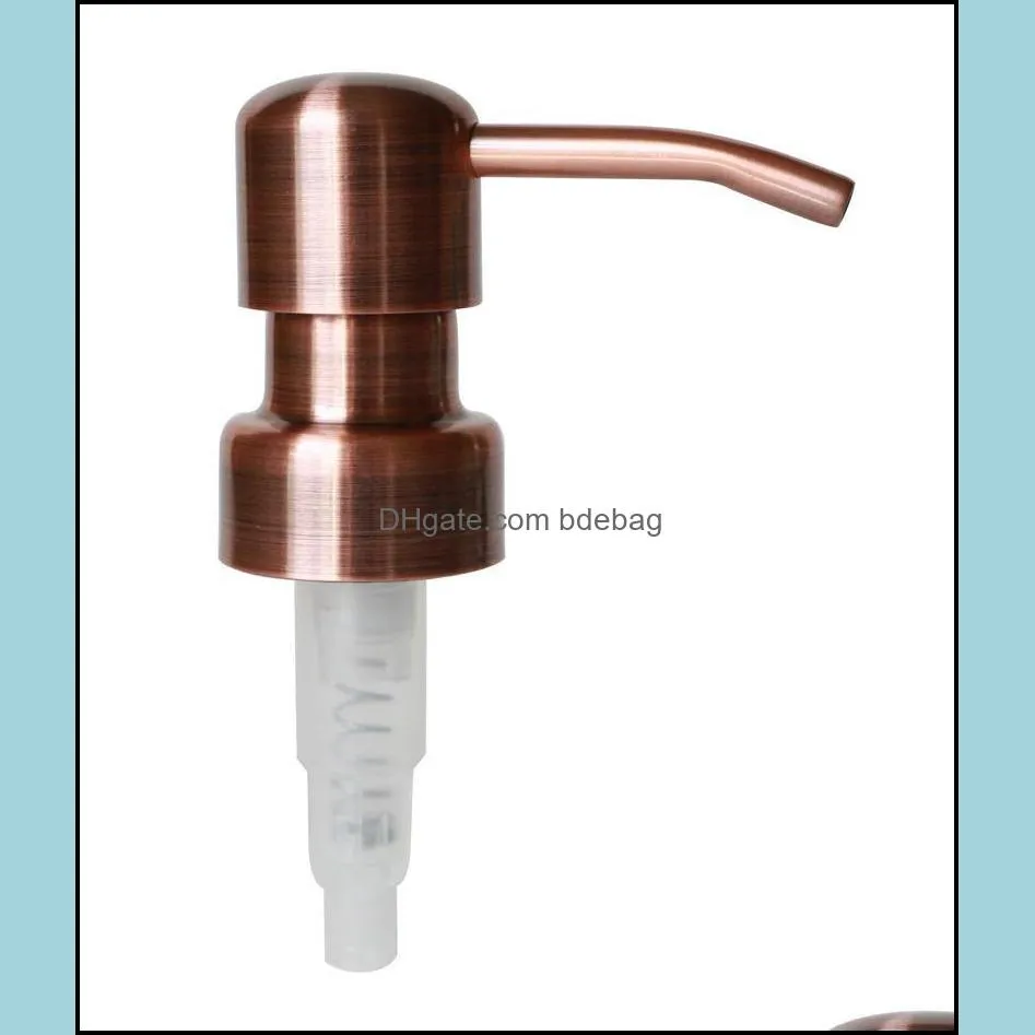 28/400 Soap Dispenser Black Copper Brass Bronze Rust Proof 304 Stainless Steel Liquid Pump for Kitchen Bathroom Jar not included