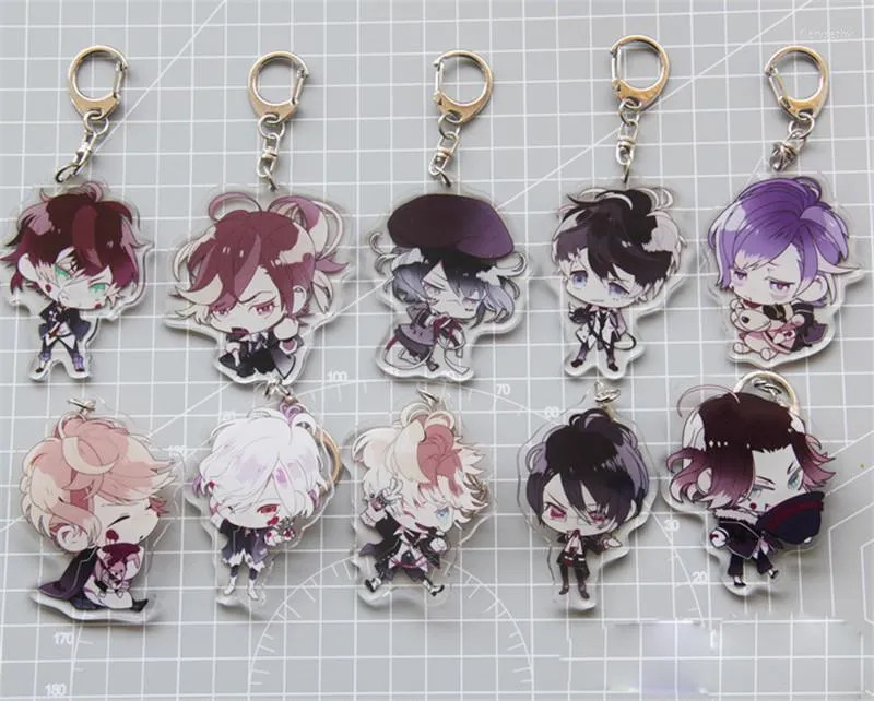 Anahtarlık Anime Diabolik Aşıklar Ayato Kanato Laito Shu Reiji Ruki Keychain Keyping Cadılar Bayramı Cosplay Kolye Noel Toykeychains Fier22