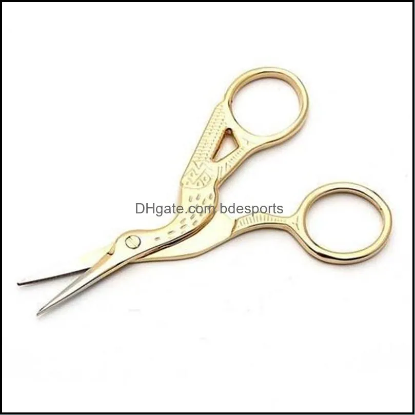 Stainless Steel Embroidery Sewing Tools Crane Shape Stork Measures Retro Craft Shears Cross Stitch Scissors fast shipping 35pcs