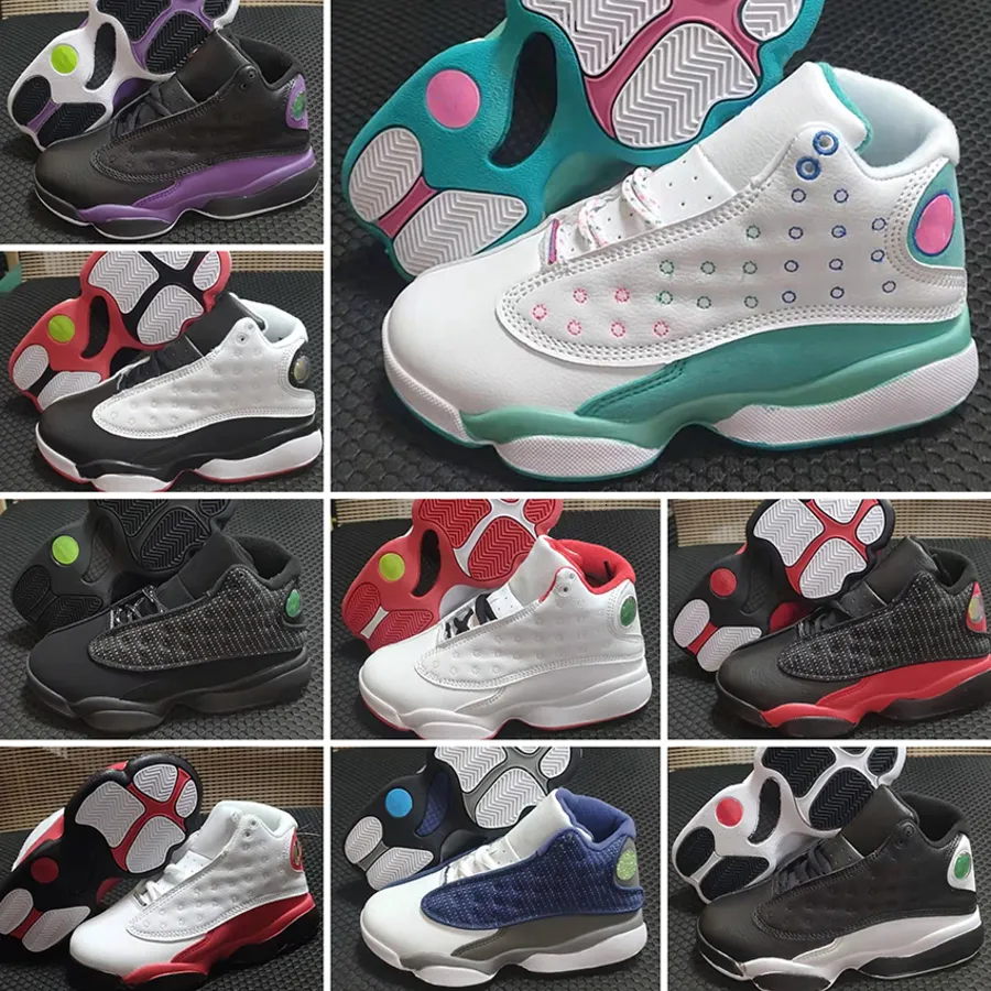 J13 Toddler Basketball Shoes Durable White/Red Sporty Sneakers For