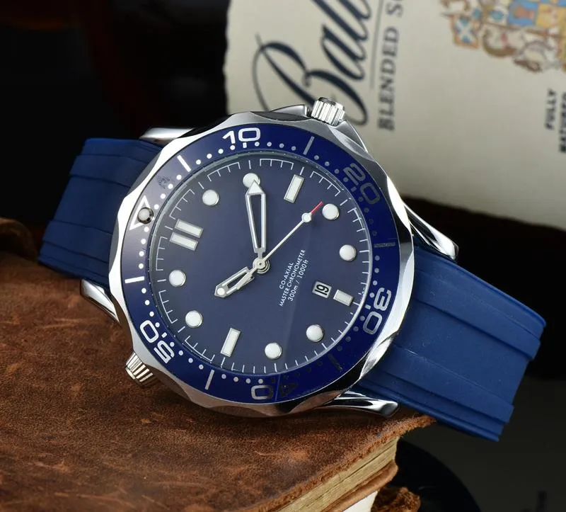 Высокое качество лучший бренд часы резиновый ремень мужские часы модные аксессуары праздничные подарки 2022 новый стиль три стежка роскошные мужские W297v