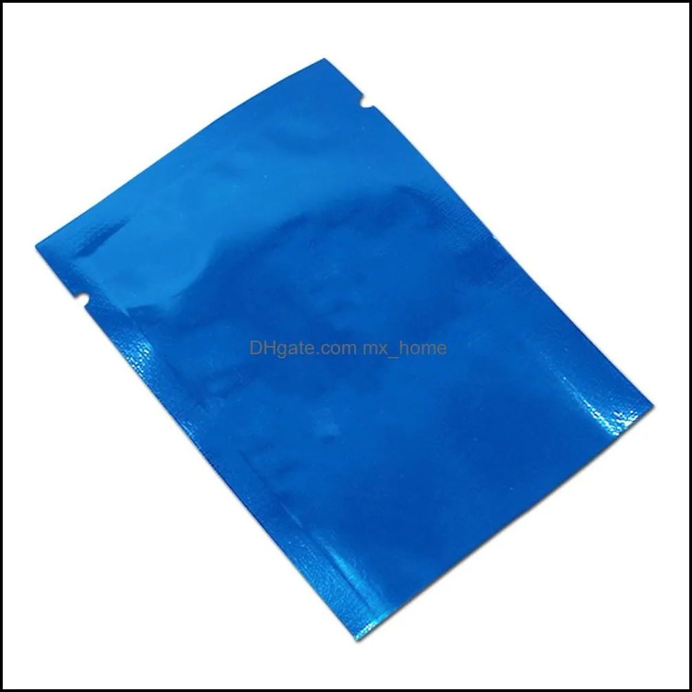 6x9cm Blue Aluminum Foil Vacuum Packing Pack Bags Food Storage Open Top Heat Sealable Mylar Foil Vacuum Food Grade Heat Seal Packing