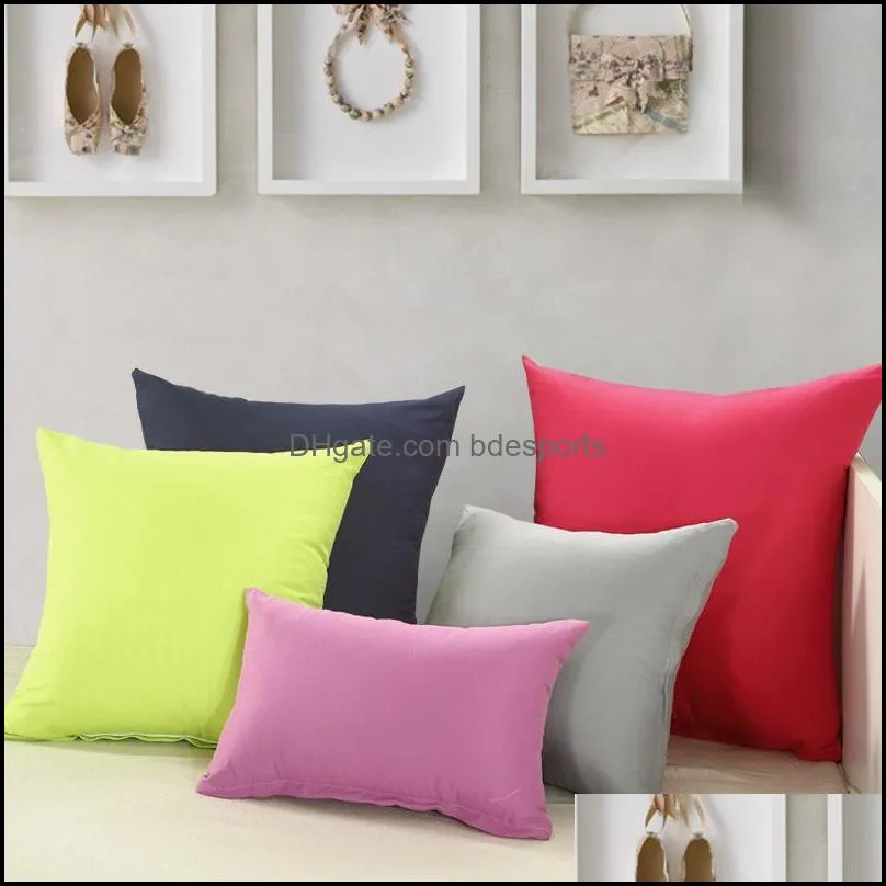 pillow case pure color polyester white pillow cover cushion covers decor blank christmas decors gift 45 45cm