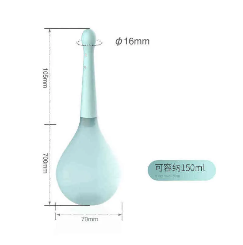 Nxy sexo brinquedos anal novo sistema de limpeza de chuveiro retal de 150 ml enema de silicone mole 5 buracos bico anti -backflow ânus ânus arruela vaginal brinquedos 1220