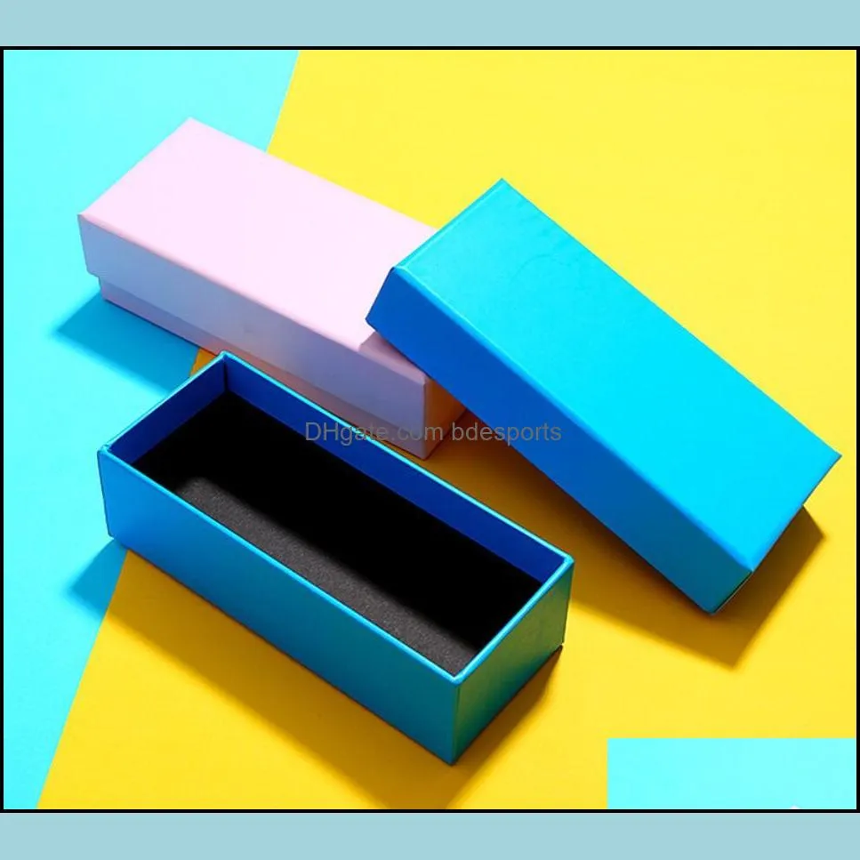 Pure Color Pu Storage Box Sky And Earth Er Sunglasses Boxes Material High-Grade Glasses Case Special For Logo Printing Packing Drop Deliver