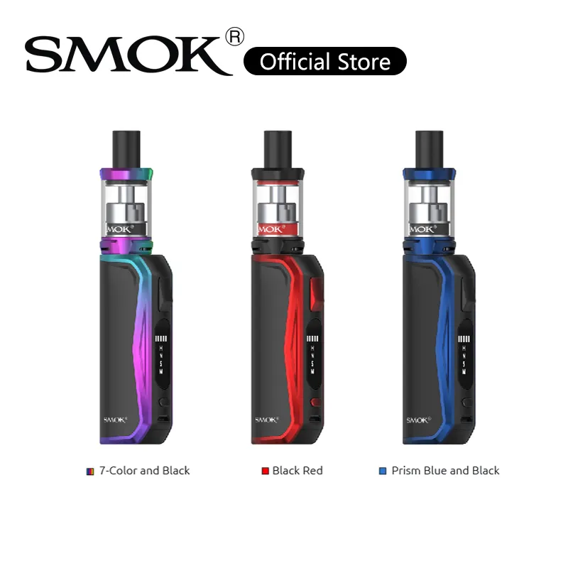 Smok Priv N19 Kit 30W Vape Device Batterie intégrée 1200mAh 2ml Vape Pen Nord 19 Réservoir Système de débit d'air réglable 100% authentique