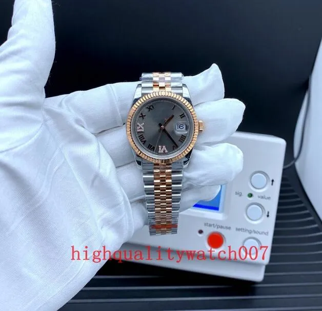 New Version Mens Wristwatches 126333 126231grey Dial 41mm 36mm Two Tone