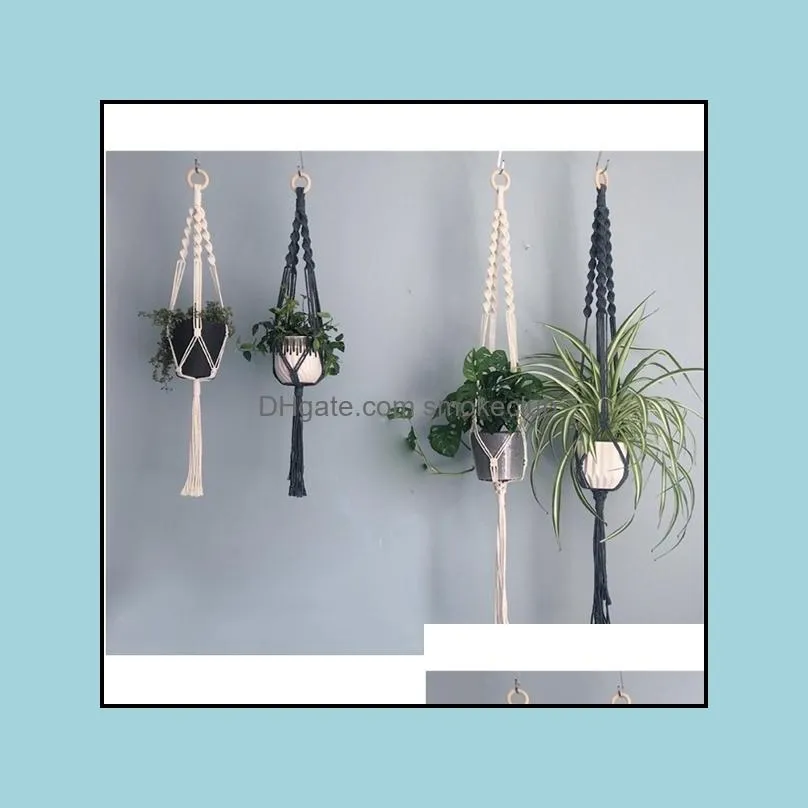 New arrival macrame plant hanger macrame pot hanger macrame plant pot tray plant holder C0125