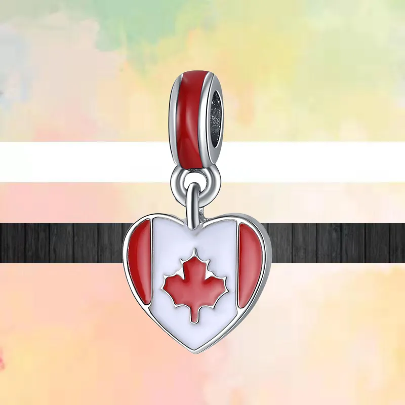 Colorful Flag Of Italy Spain Canada Brazil European Charm Jewelry In Original Box Fit Pandora Charms Usa 925 Bracelet Bead From Lyypandora 9.11 DHgate.Com