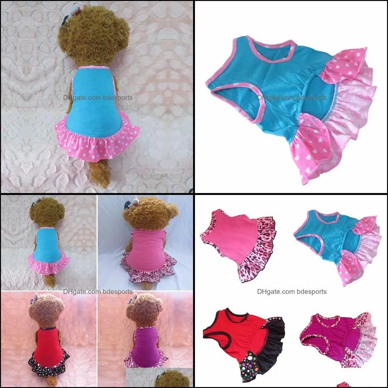 Puppy-Clothes Small Pet Dog Pet Small Dog Clothes for Girls Summer Love Hearts Dress Dog Clothes For Dogs Hot