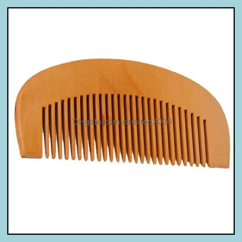 moq 50pcs custom your logo wooden hair comb beard comb premium pear wood hair brush amazon hot sale customized barber comb pocket