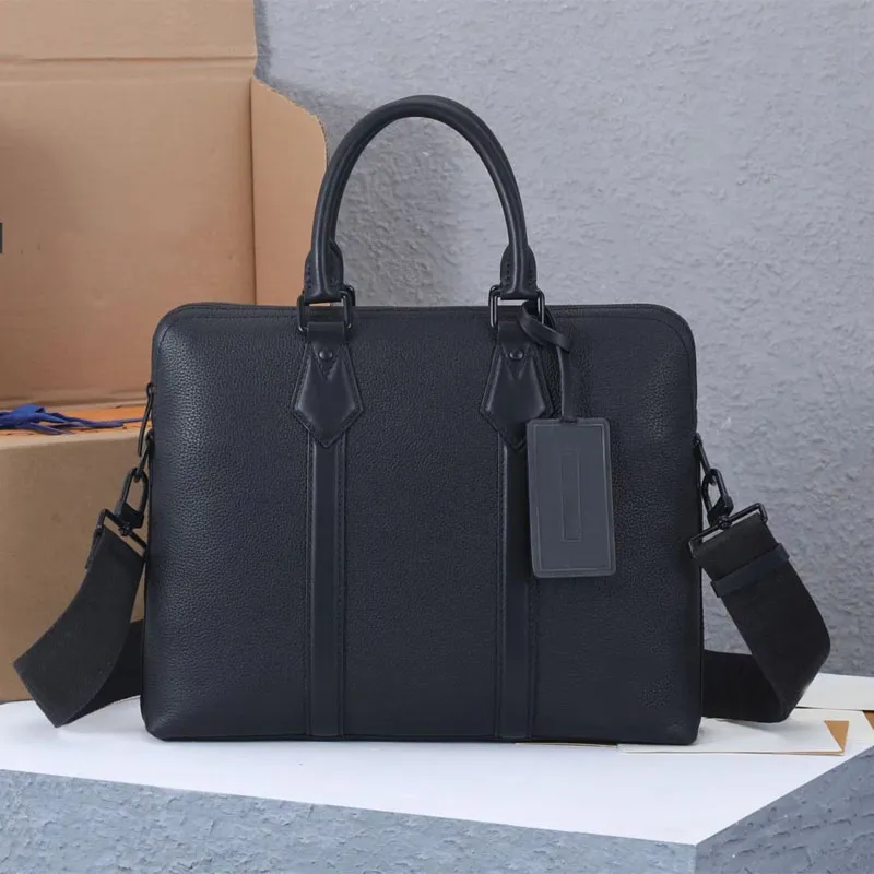 Heren aktetas handtassen lederen laptop tas sacoche homme mode ontwerper handtas klassieke computerzakken hoge capaciteit crossbody schoudertas reizen zacht mm