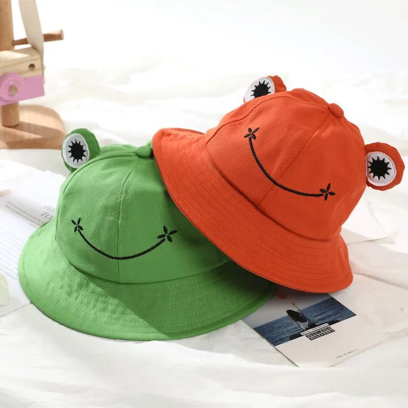 Outdoor Cute Frog Buckets Hats Fisherman Cap Summer Beach Sun