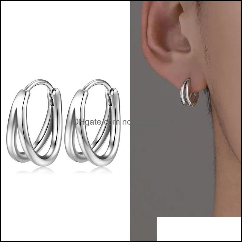 1 Pair Ear Buckle Earrings For Men/Women Punk Geometric Simple Auspicious Totem Hip-hop  Jewelry Gifts Fashion Accessories