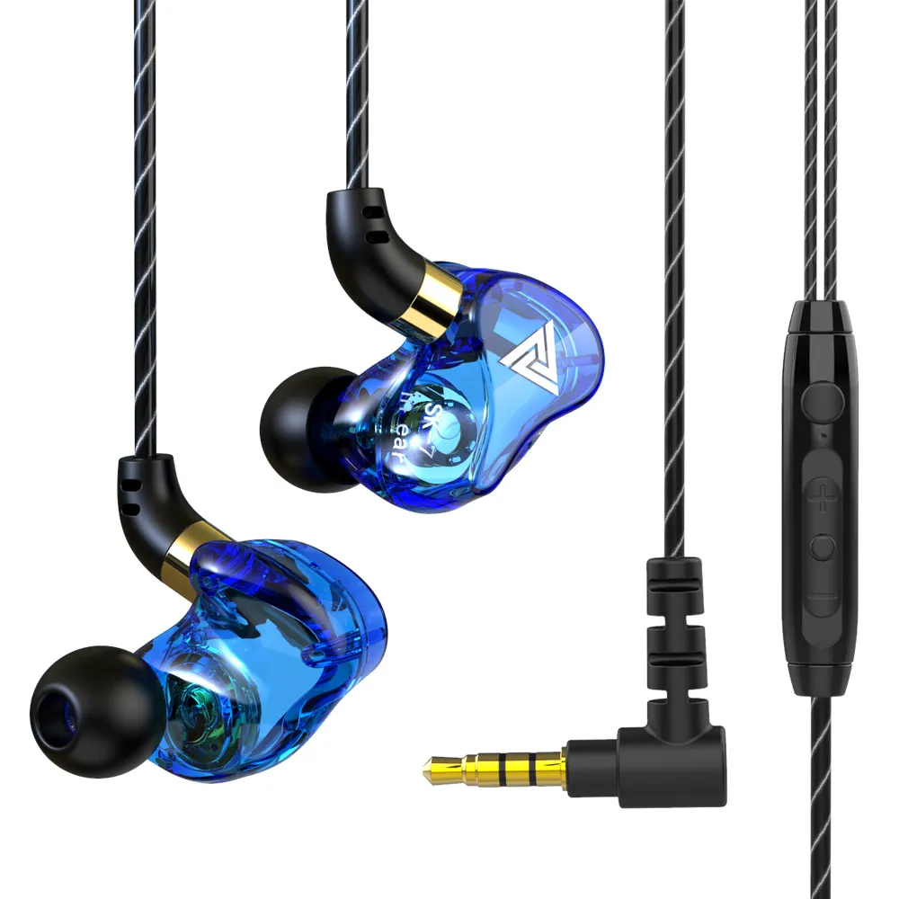QKZ SK7Tingshengs Cell Phone Earphones headset in-ear stereo wire-controlled headset monitoring headsets mobile phones